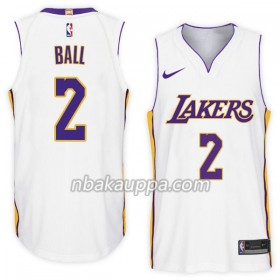 Los Angeles Lakers Lonzo Ball 2 Nike 2017-18 Valkoinen Pelipaidat Swingman - Miesten